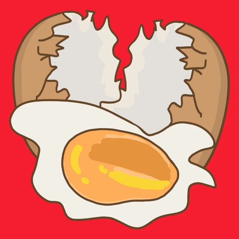 Mirror with eggshell