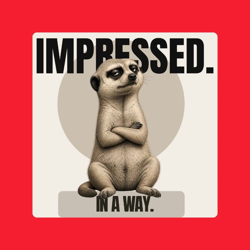 Impressionné. – Conception sarcastique de suricates