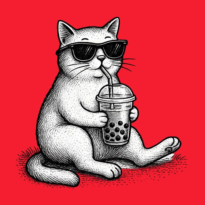 Bubble Tea Cat
