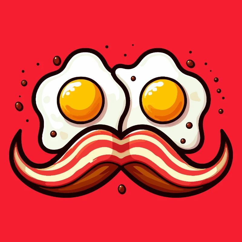 Retro Egg Mustache