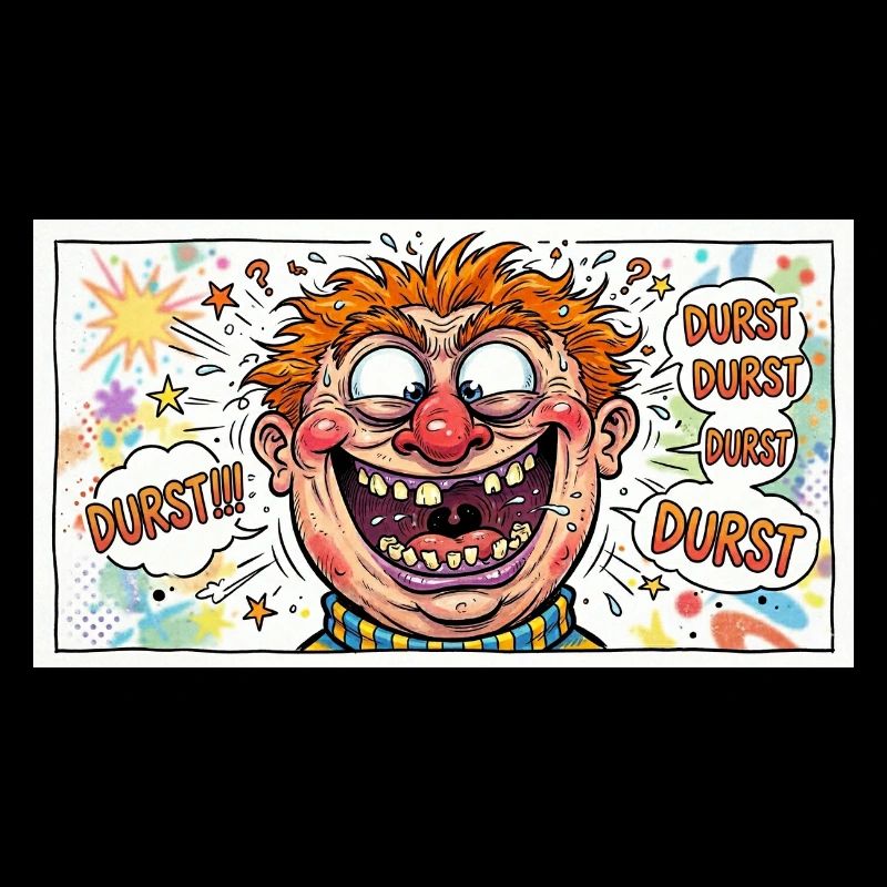 Durst-Karikatur Comicgesicht