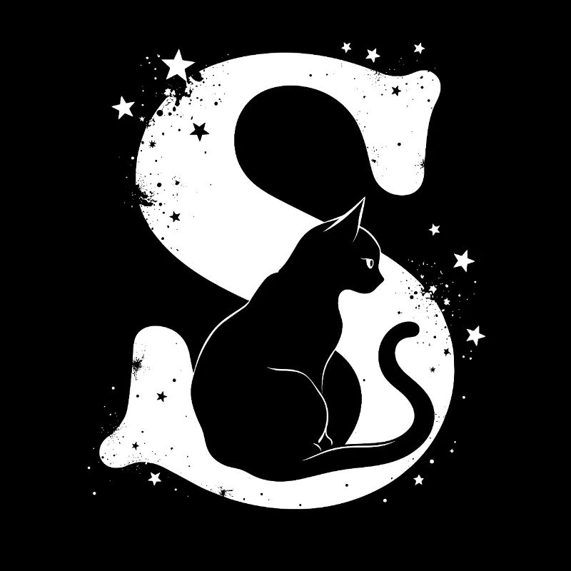 Letter S with cat