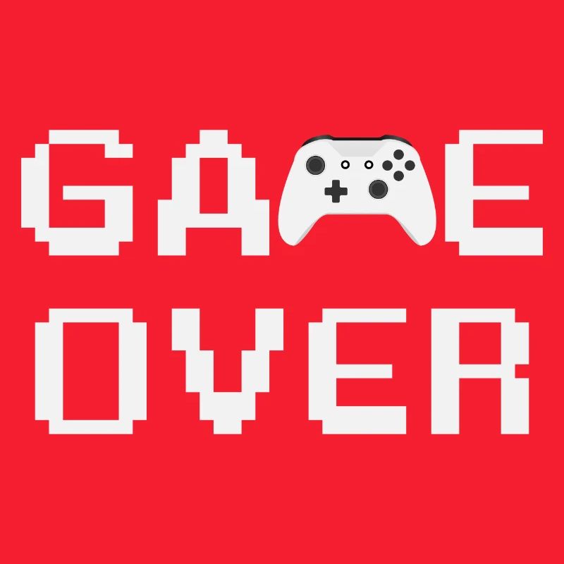 Game Over Controller Blanc