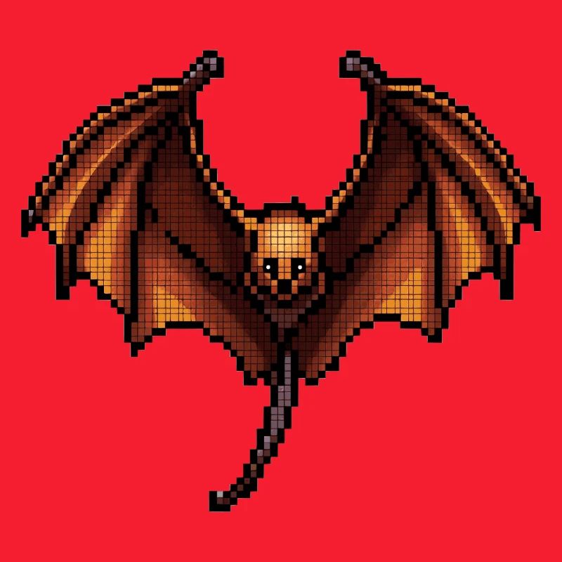 Flying fox dans des graphismes rétro 8 bits classiques