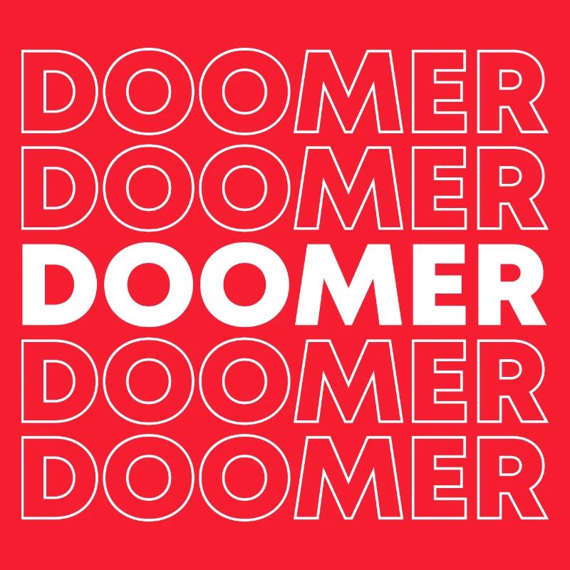 Conception de logo de texte Doomer