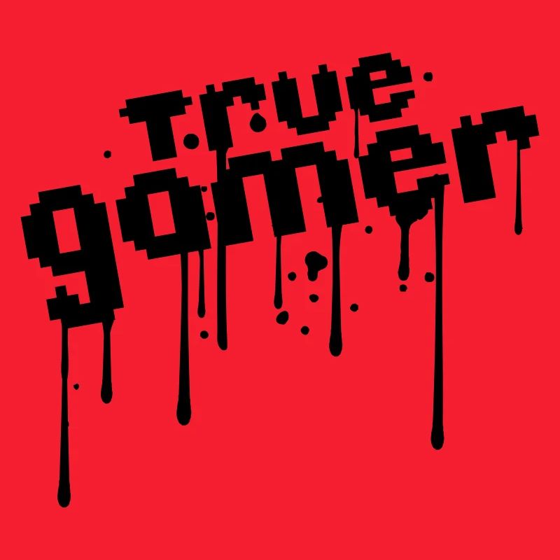 pixel true gamer 8 bit retro old font text blood d