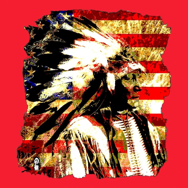 Chef collage sur USA Drapeau 2