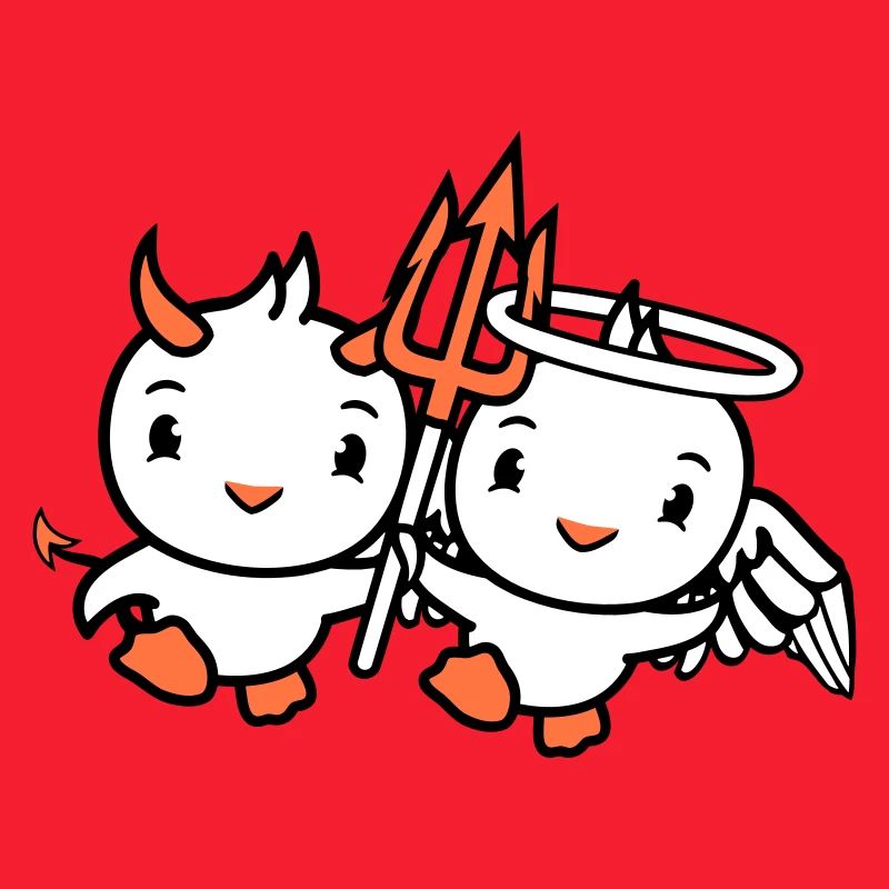 Birds Angel Sky Devil Horns Satan Hell Evil