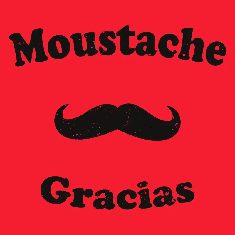 Schnurrbart Gracias Humor Bärtig Spanisches Geschenk
