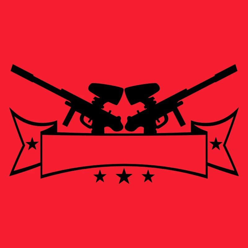Write banner text 2 weapons aim paintball sp