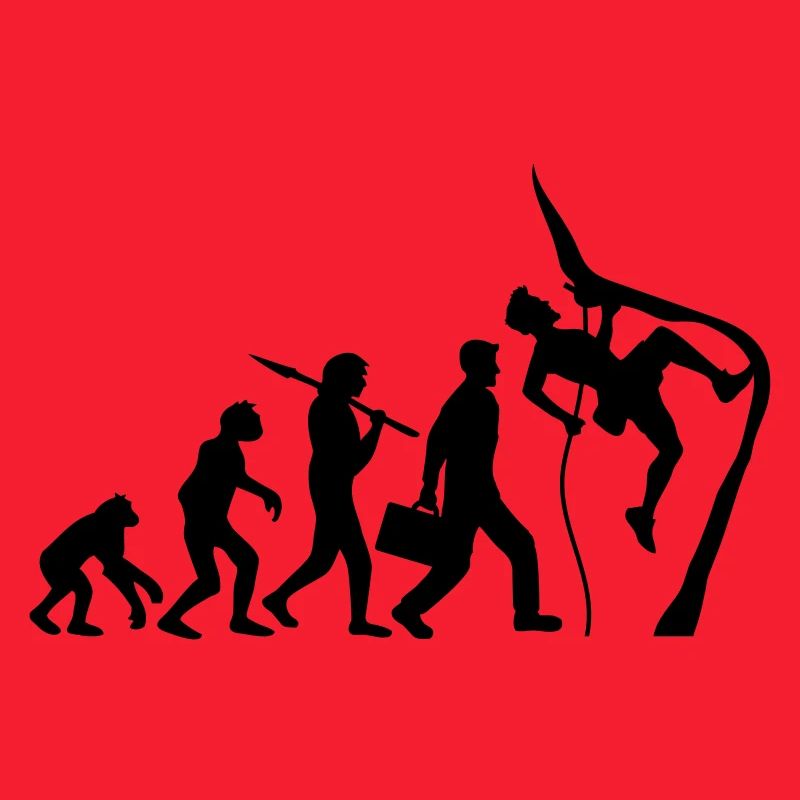 Evolution de grimpeurs de corde d'escalade