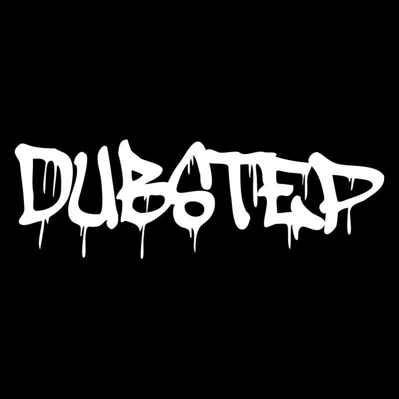 Dub Step Techno Musik Party Tropfen Graffiti Text