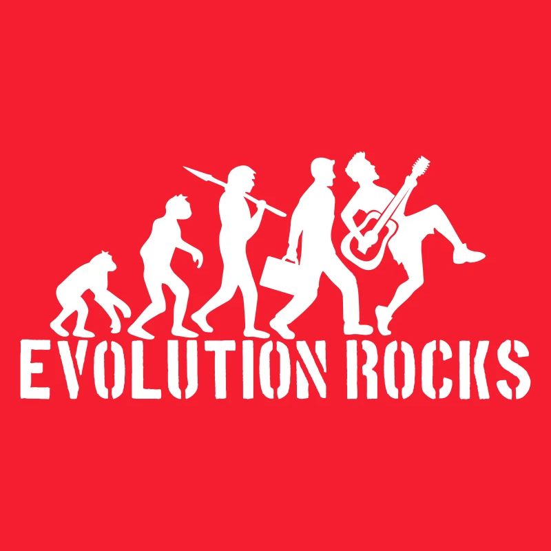 Evolution Rocks Guitars Music Playing Guitarist