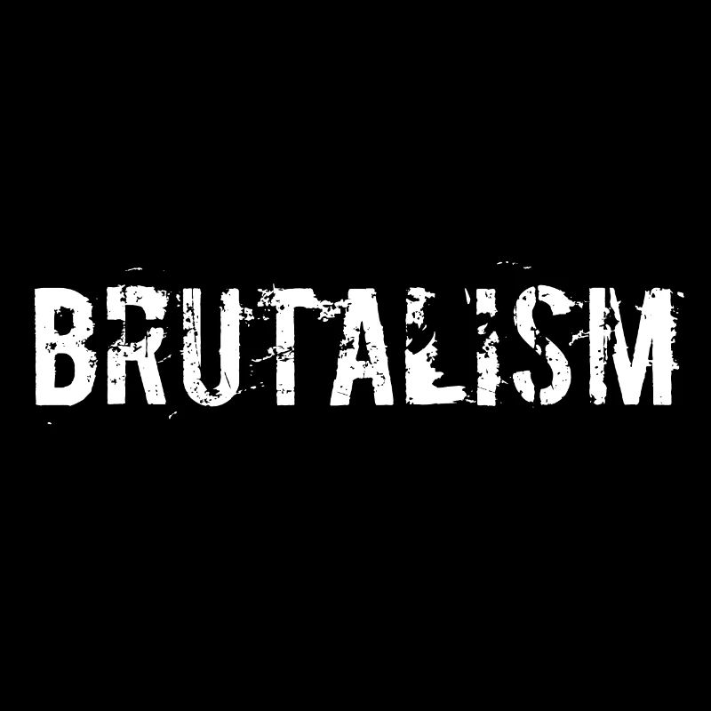 Brutalism distorted bold logo design