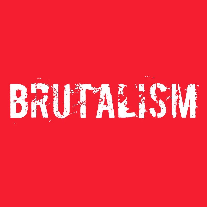 Brutalism distorted bold logo design