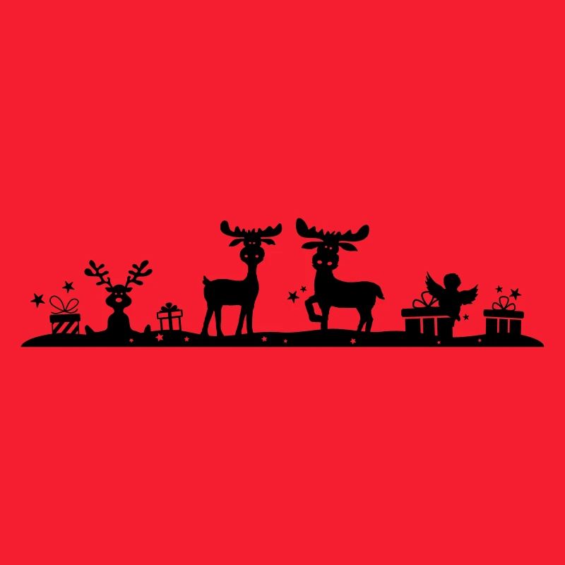Weihnachten - Elche Wald