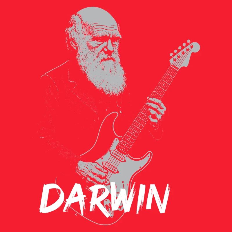 Darwin Playing Guitar Evolution