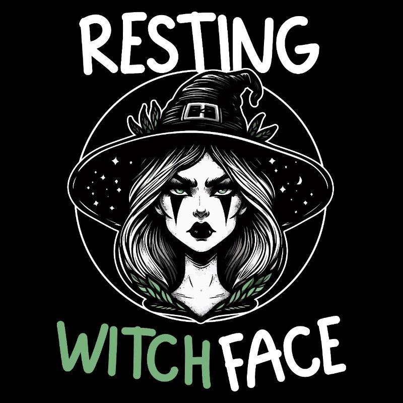 Witch Face at Rest Illustration