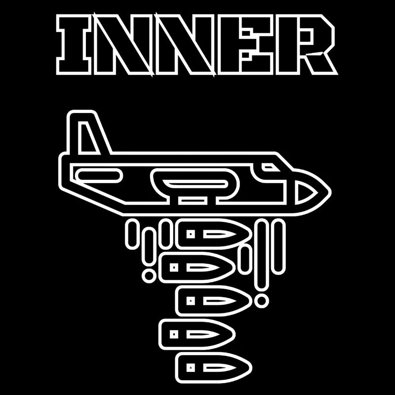 Innerer Krieg – Grafikdesign von Flugzeugbomben