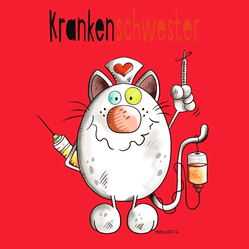 Happy Krankenschwester Katze - Comic
