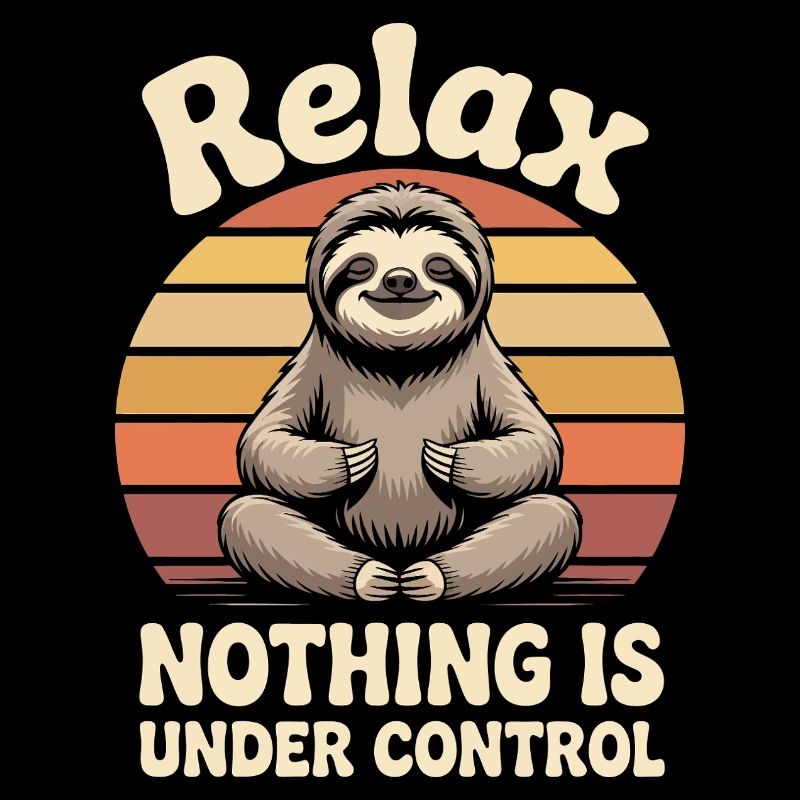 Relax Sloth Zen Sunset