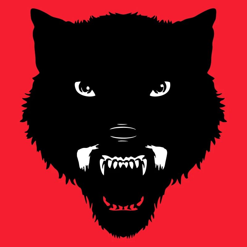 black wolf head