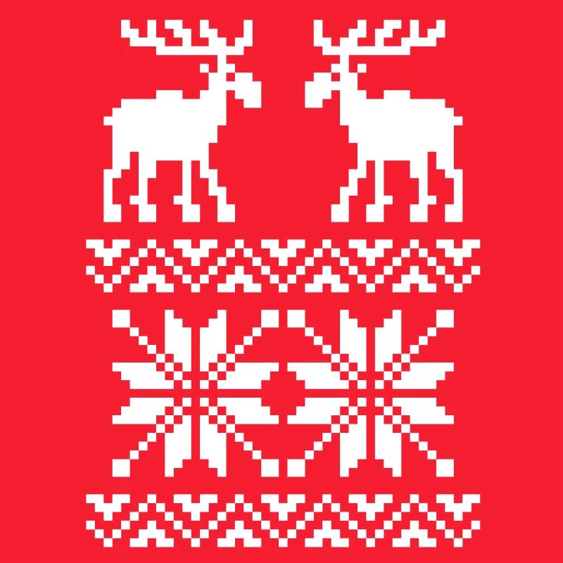 Elch-Muster-Weihnachtspullover