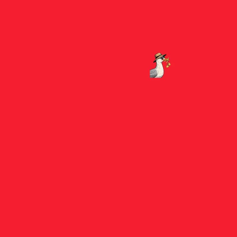 Funny seagull stealing chips
