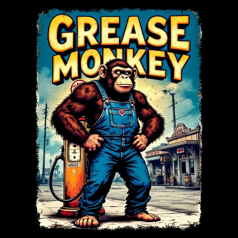 Art urbain rétro GreaseMonkey