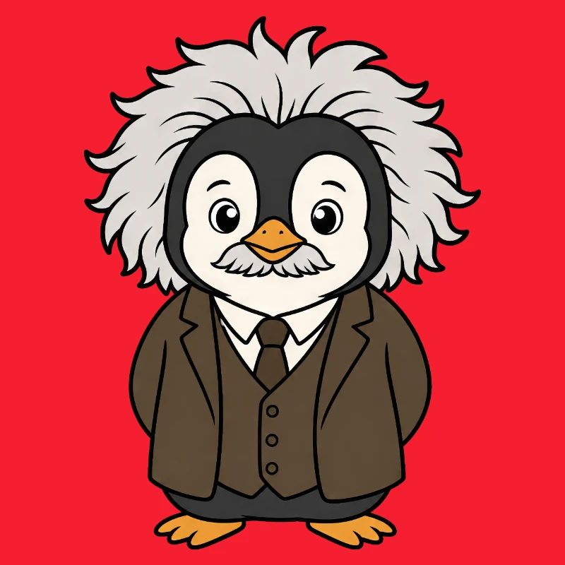 Professeur de sciences physicien Pingouin drôle