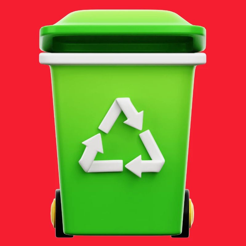 Recycling, bin, selective sorting