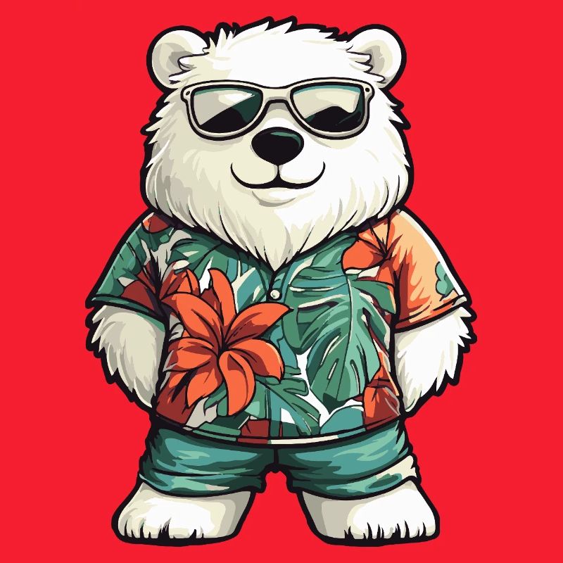 Polar Bear Comic Vacation