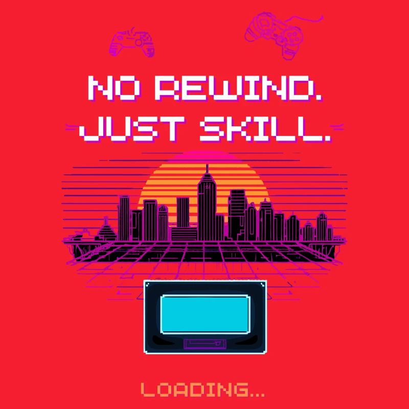 Retro Synthwave Pixel Vaporwave Gaming Design