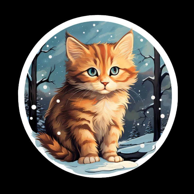 Chat dans la neige