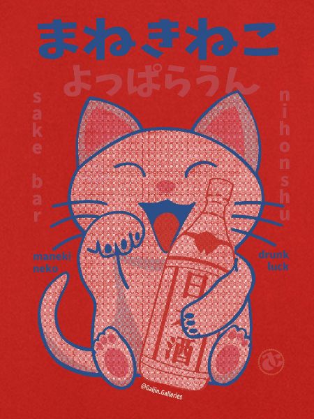 Maneki Neko Witzike Sake Katze