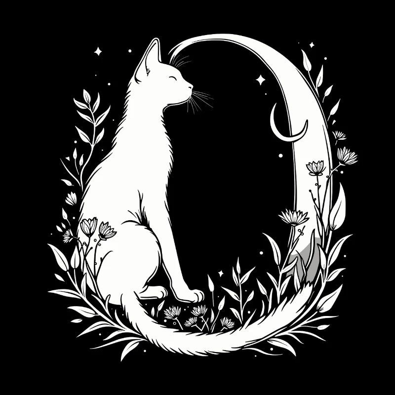 Lettre O avec chat