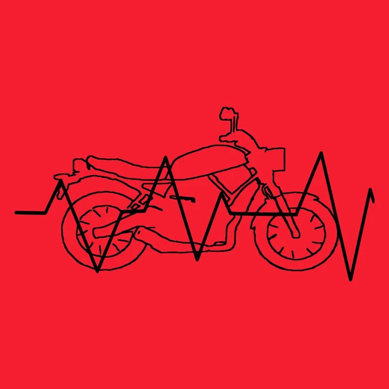 Motorrad Herzfrequenz Geschenk Geschenkidee