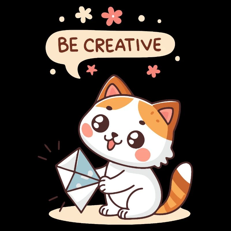 Chat Kawaii Créatif