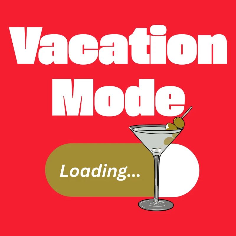 Vacation Mode On – Martini with loading bar (light)