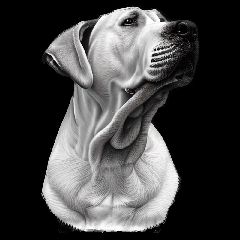 Fier blond labrador