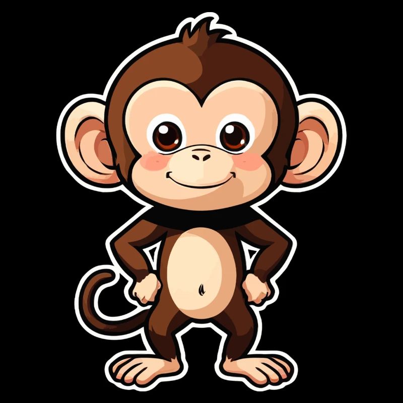 Little cute baby monkey, monkey, monkey