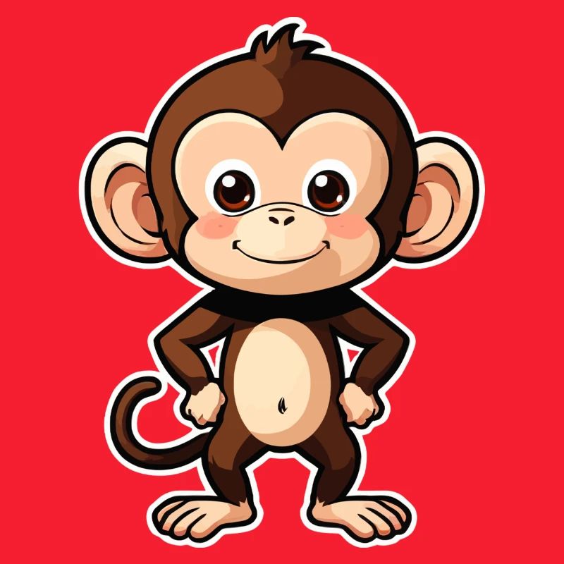 Petit bébé singe mignon, singe, singe