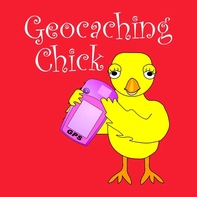 Geocaching Chick White Text