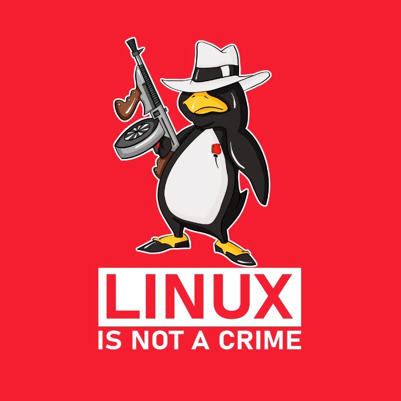 Linux is Not A Crime Linux Tux Penguin
