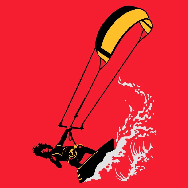 Kitesurfer and wave flex