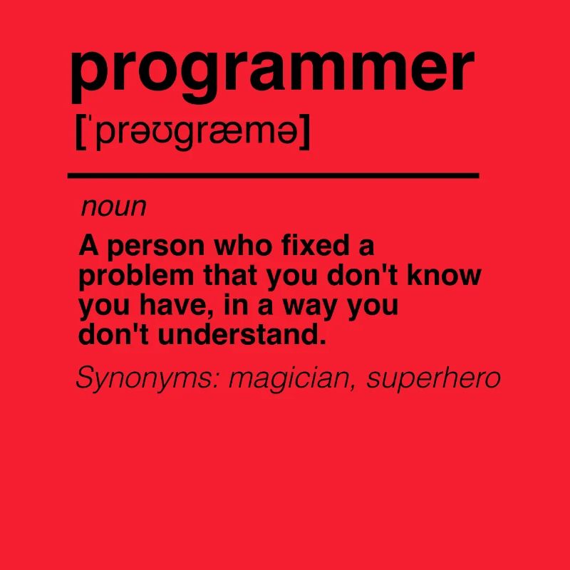 Funny software developer engineer programmer