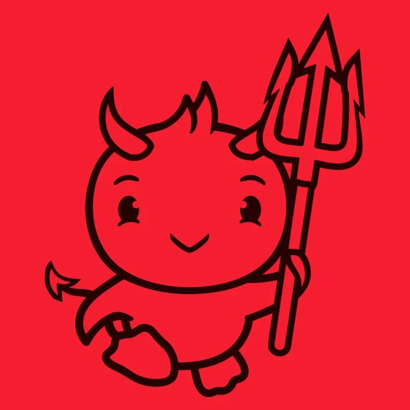 bird devil horns satan trident hell evil cool