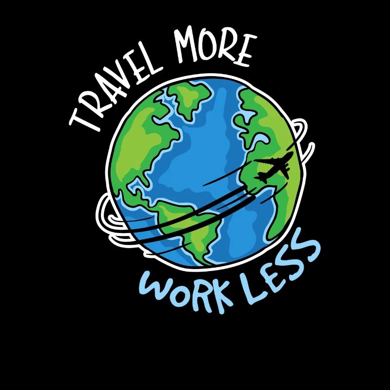 Travel More Work Less Reisen Geschenk Lustig