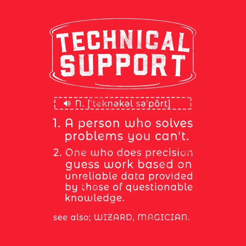 Tech Support Definition Lustige Computer Nerd Humor