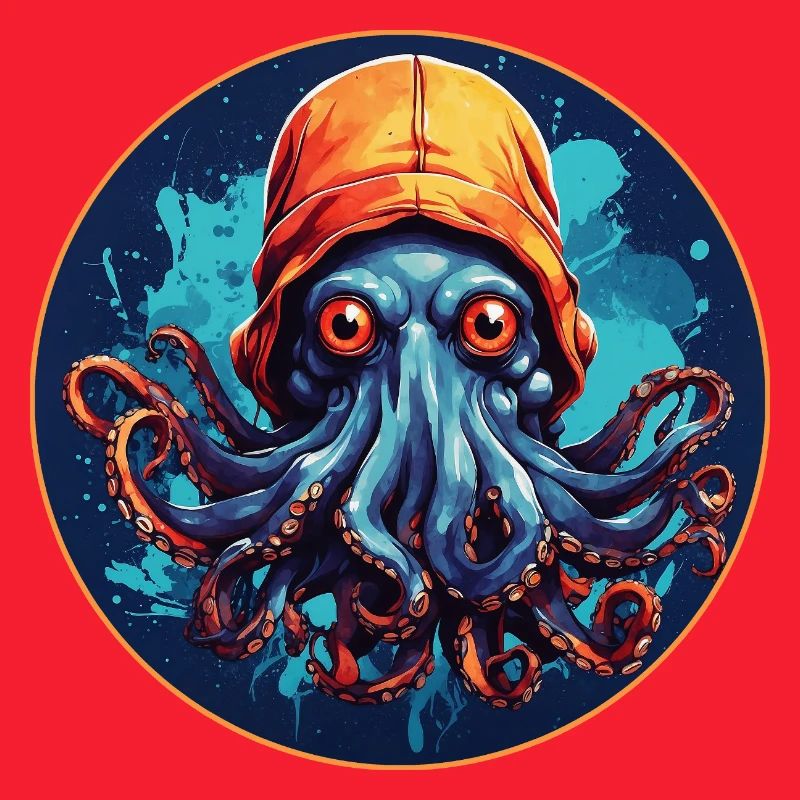 octopus with hat funny octopus design